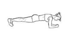 esercizi addominali plank
