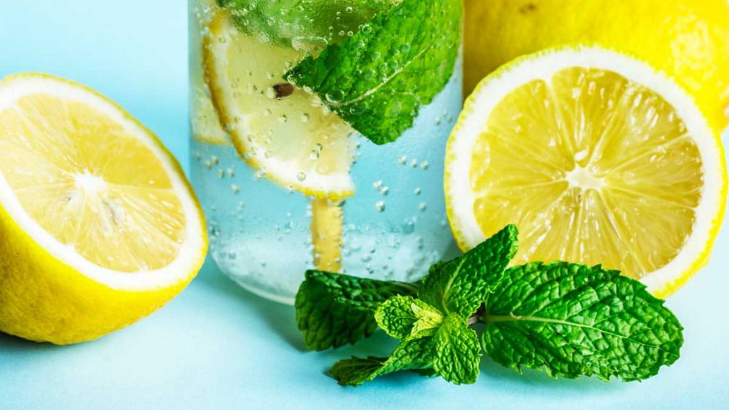 acqua aromatizzata limone e menta