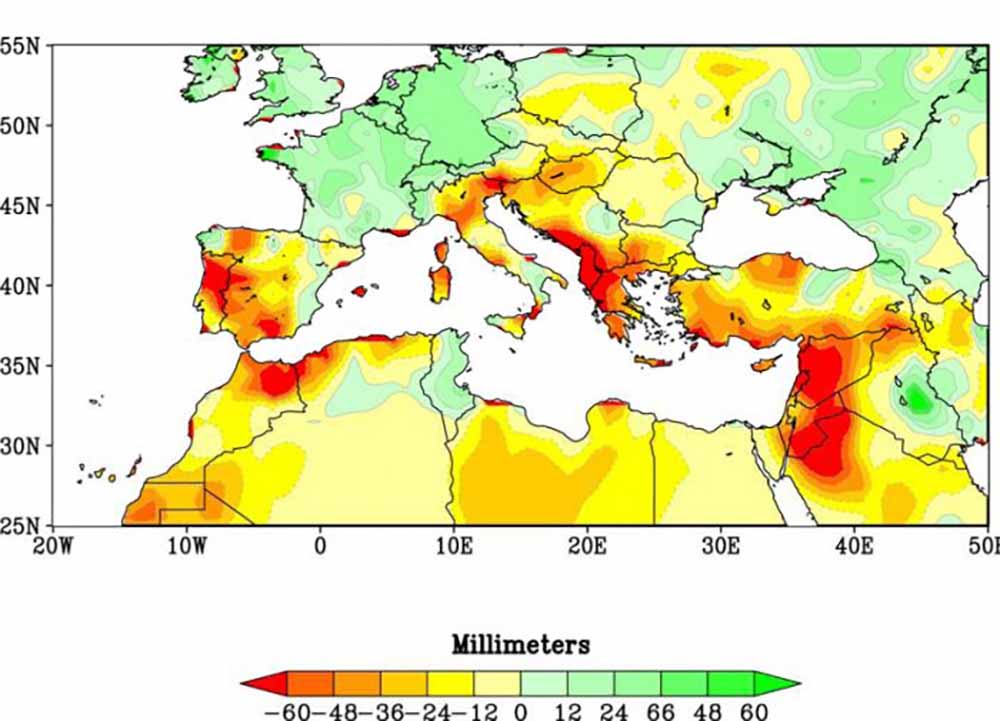 siccità paesi del mediterraneo