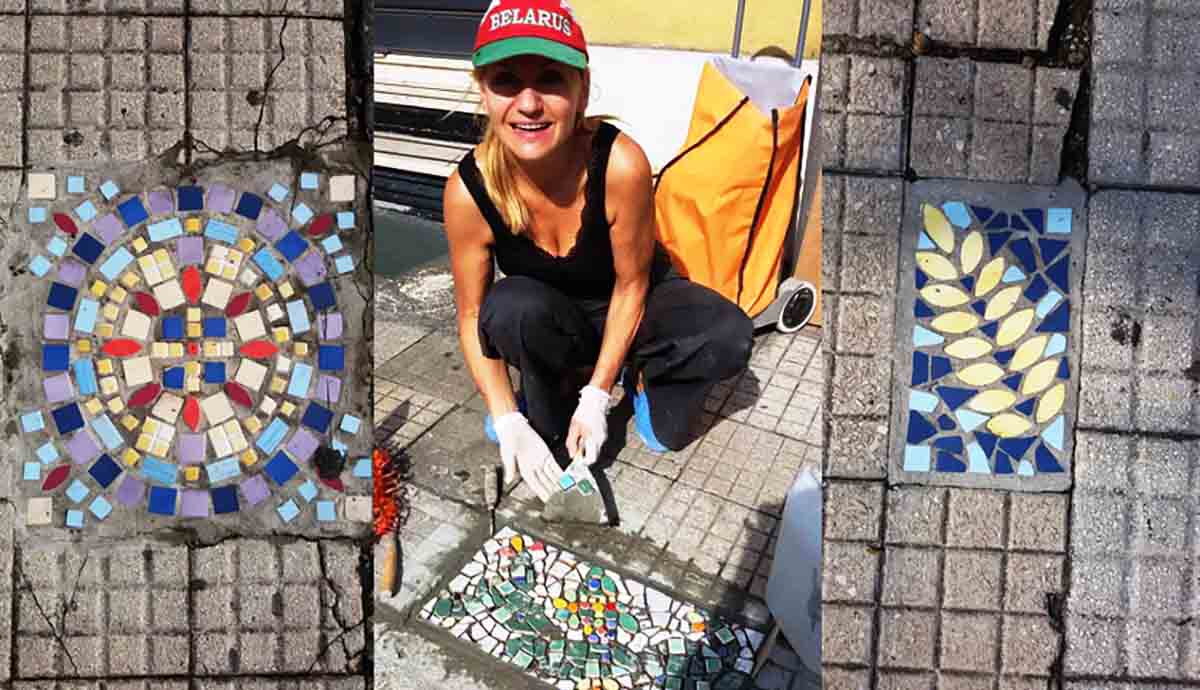 Messina: l'artista che trasforma le buche stradali in mosaici - Ambiente Bio