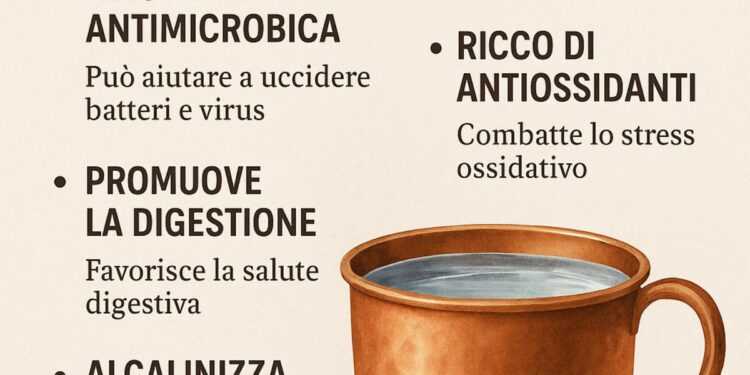 bere da tazza di rame