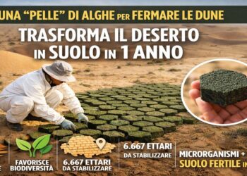 pelle di alghe contro il deserto