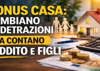Bonus casa: cambiano le detrazioni fiscali. Ora contano reddito e figli nel nucleo familiare